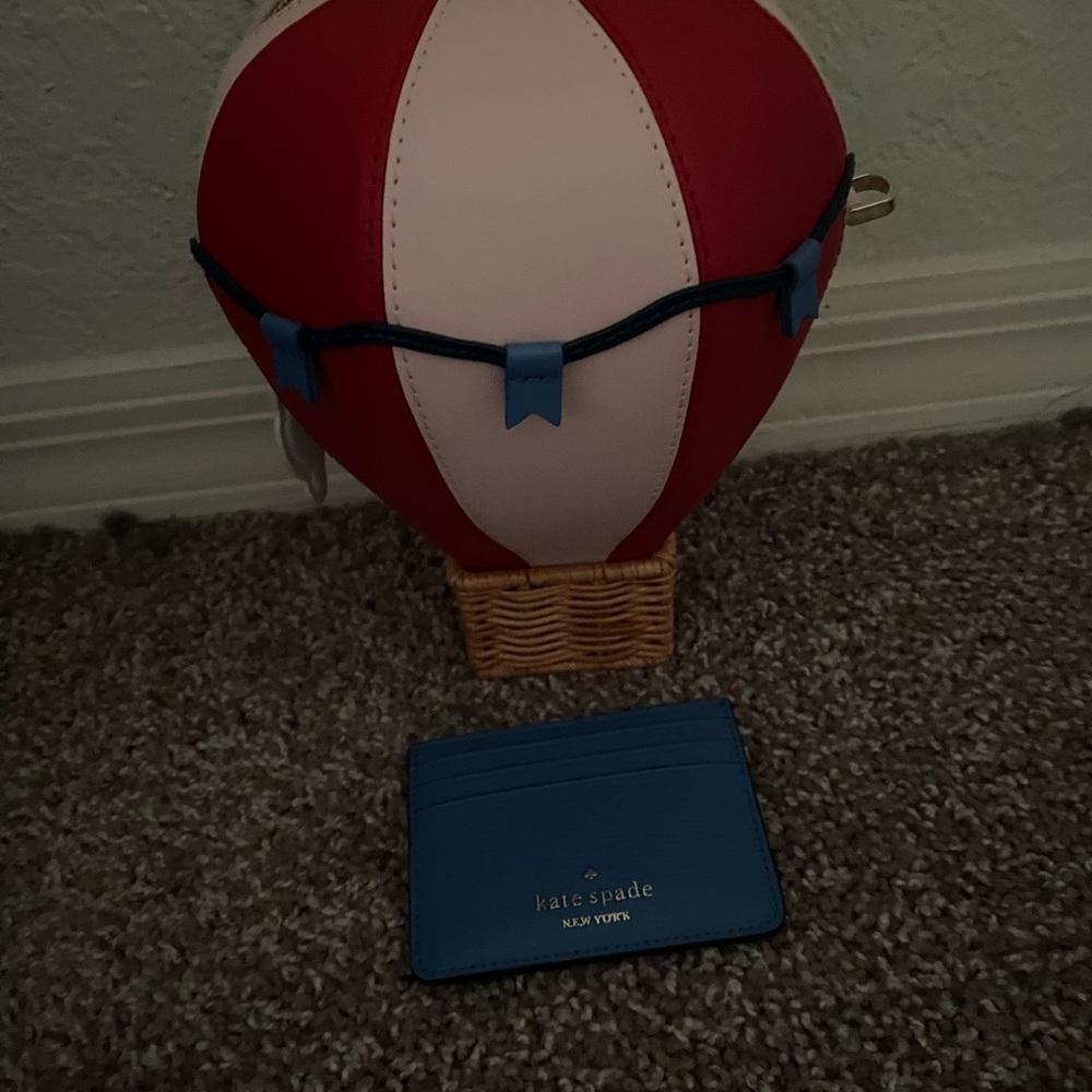Kate Spade Hot Air Balloon Bag Blue Card Holder